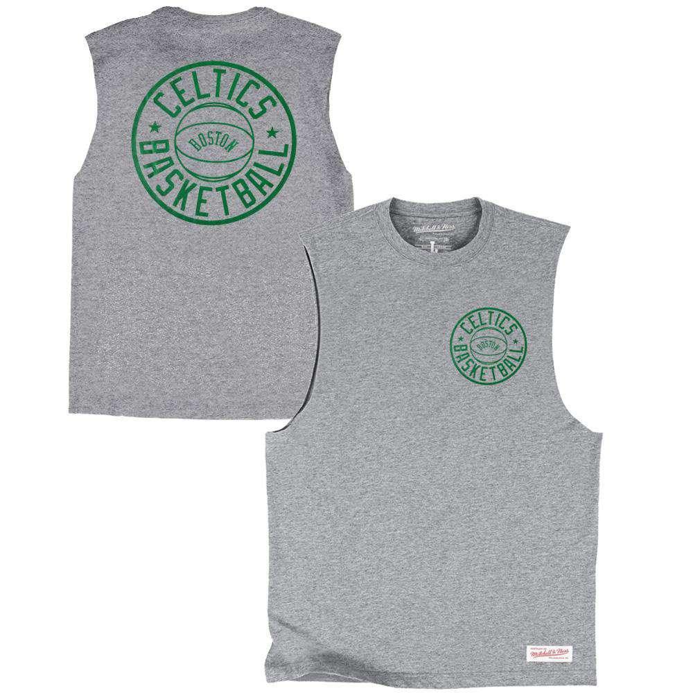 Mitchell And Ness T-Shirts Boston Celtics Mitchell & Ness NBA Full Circle Muscle T-Shirt - Grey