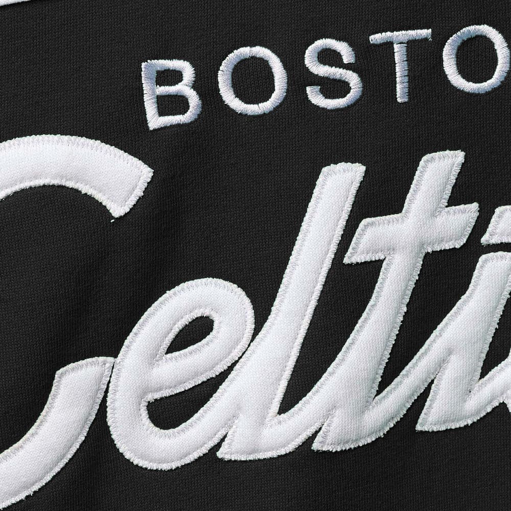 Mitchell And Ness Jumpers Boston Celtics Mitchell & Ness NBA Head Coach Premium Hoodie Jumper - Black