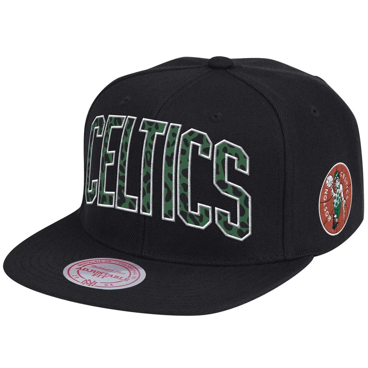 Mitchell And Ness Caps Boston Celtics Mitchell & Ness NBA HWC Wildback Snapback Hat - Black