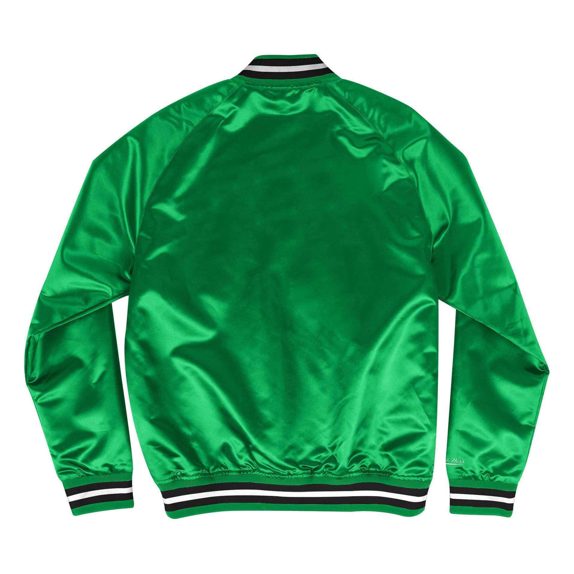 Mitchell And Ness Jackets Boston Celtics Mitchell & Ness NBA Lightweight Satin Jacket - Green