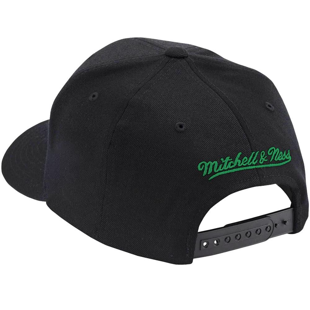 Mitchell And Ness Caps Boston Celtics Mitchell & Ness NBA Logo Script Classic Red Snapback Hat - Black
