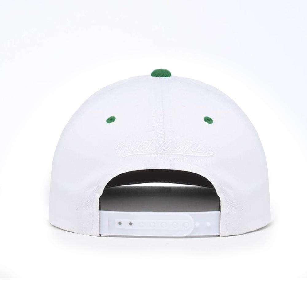 Mitchell And Ness Caps Boston Celtics Mitchell & Ness NBA Retro Script Snapback Hat - White