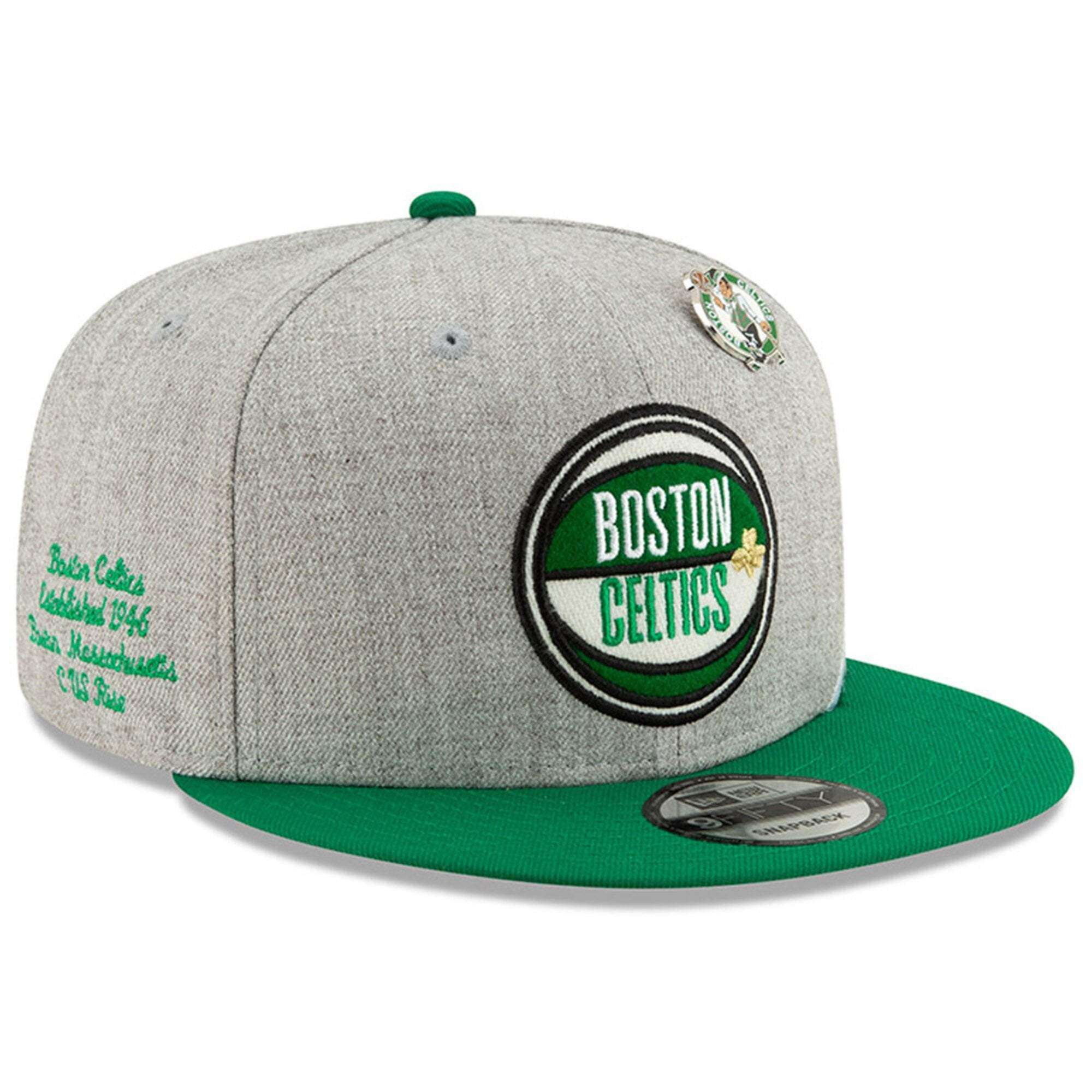 New Era Caps Boston Celtics New Era 2019 NBA Draft 9FIFTY Snapback Hat - Heather