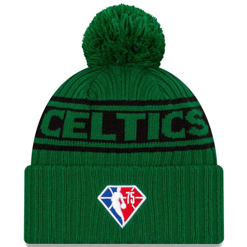 New Era Beanies Boston Celtics New Era NBA 2021 Draft Pom Knit Beanie - Green