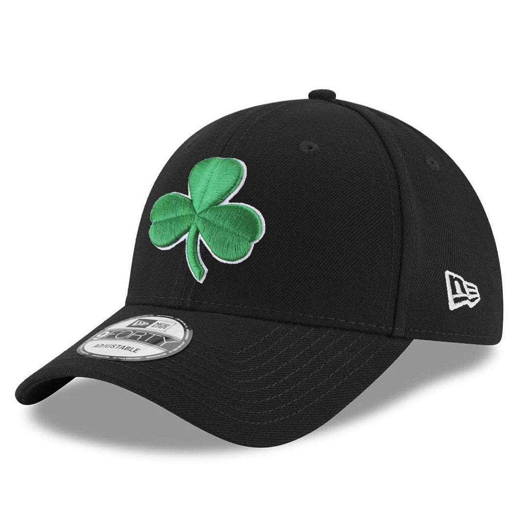 New Era Caps Boston Celtics New Era NBA Alt Logo 9FORTY Snapback Curve Hat - Black