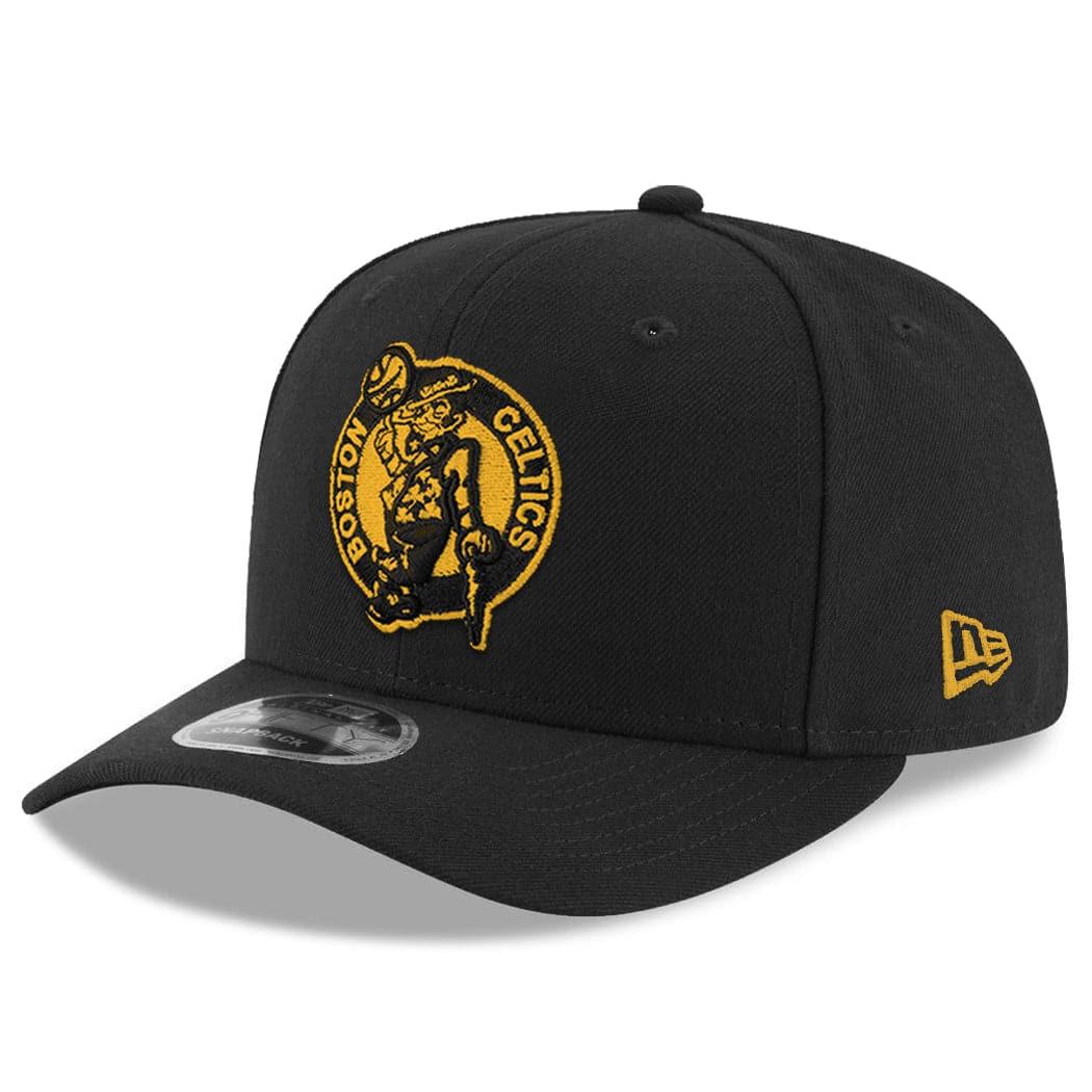 New Era Caps Boston Celtics New Era NBA Amber Logo 9FIFTY OF Pre-Curved Snapback Hat - Black