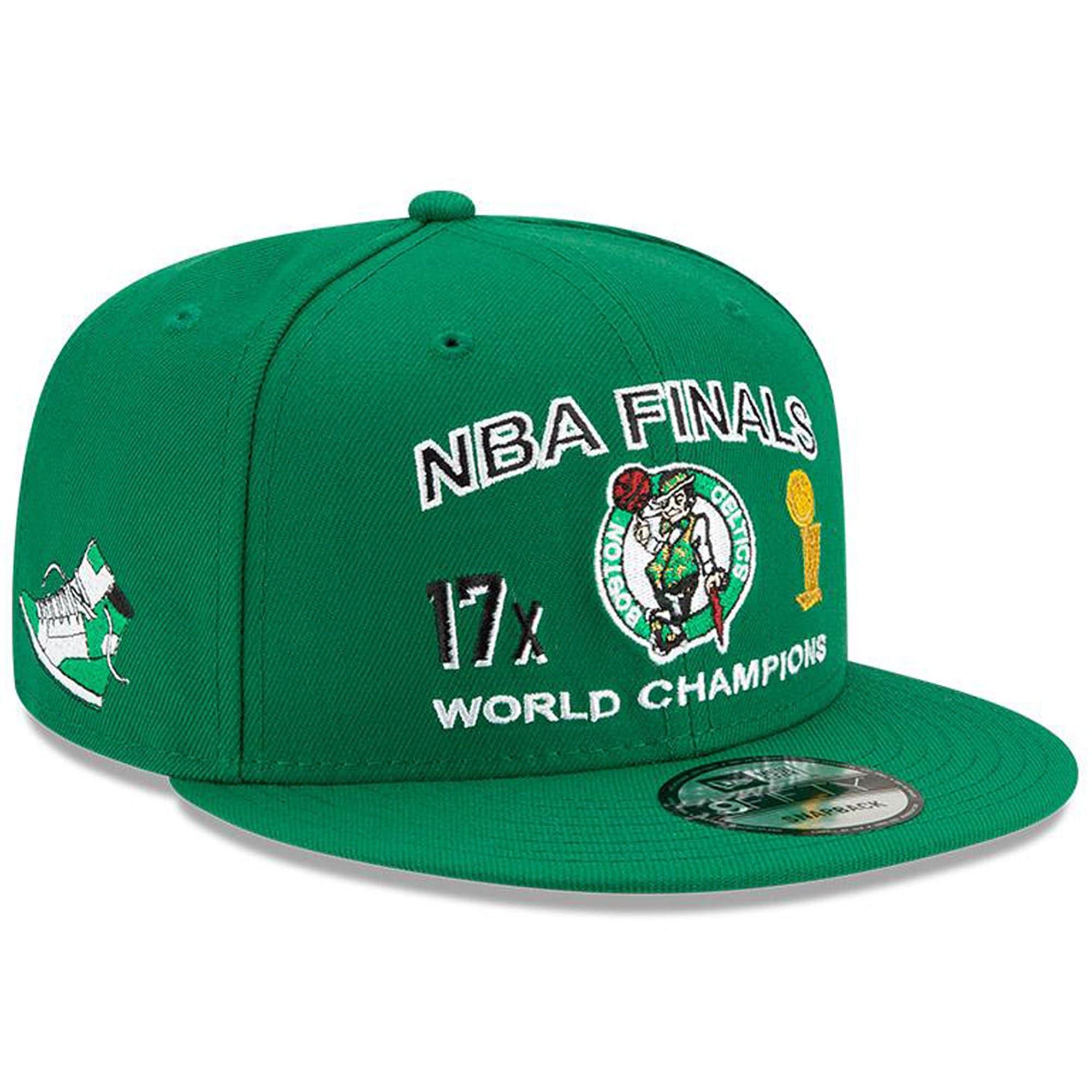 New Era Caps Boston Celtics New Era NBA Champions Icon 9FIFTY Snapback Hat - Green