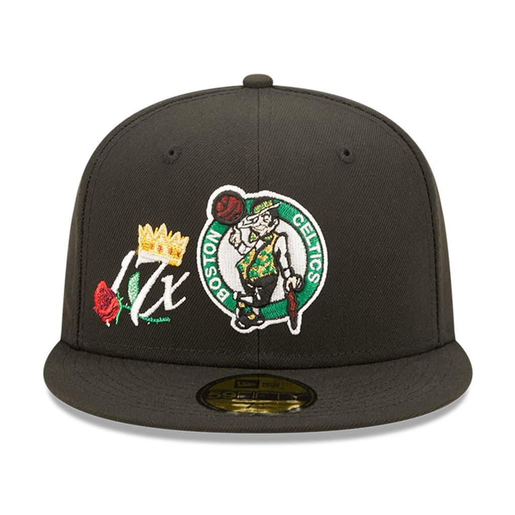 New Era Caps Boston Celtics New Era NBA Crown Champs 59FIFTY Fitted Hat - Black