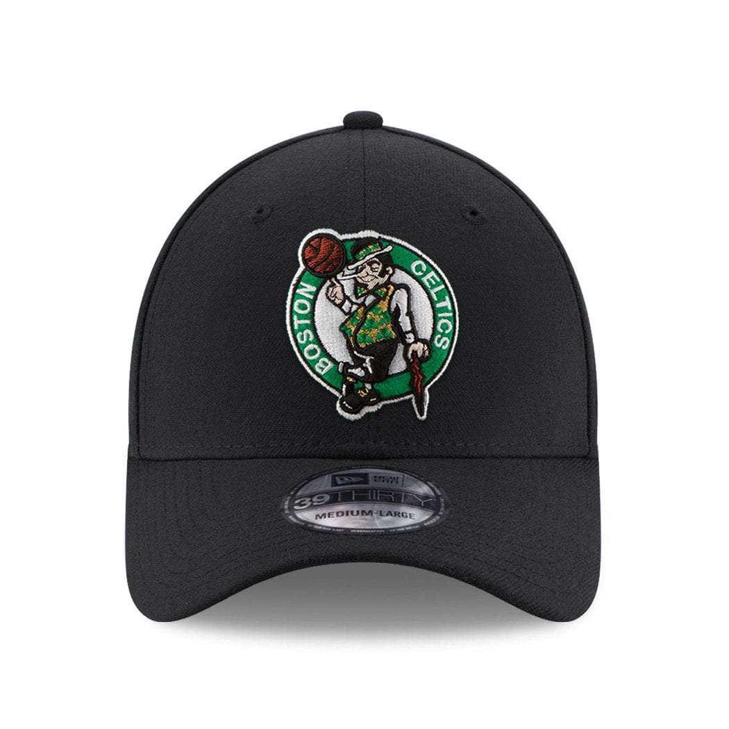 New Era Caps Boston Celtics New Era NBA Team 39THIRTY Stretch-Fit Curve Hat - Black