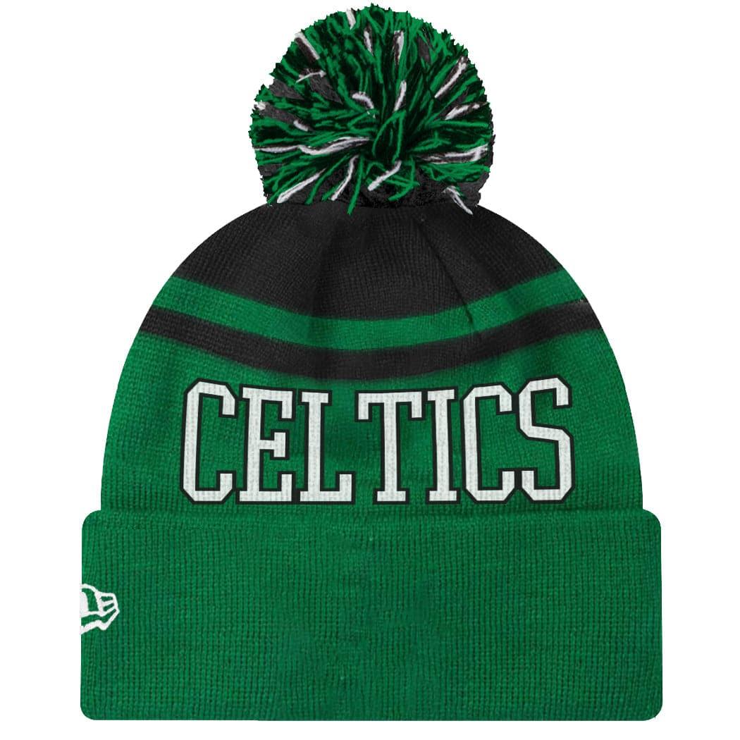 New Era Beanies Boston Celtics New Era NBA Team Court Knit Pom Beanie - Green