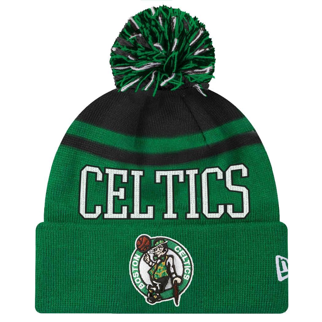 New Era Beanies Boston Celtics New Era NBA Team Court Knit Pom Beanie - Green