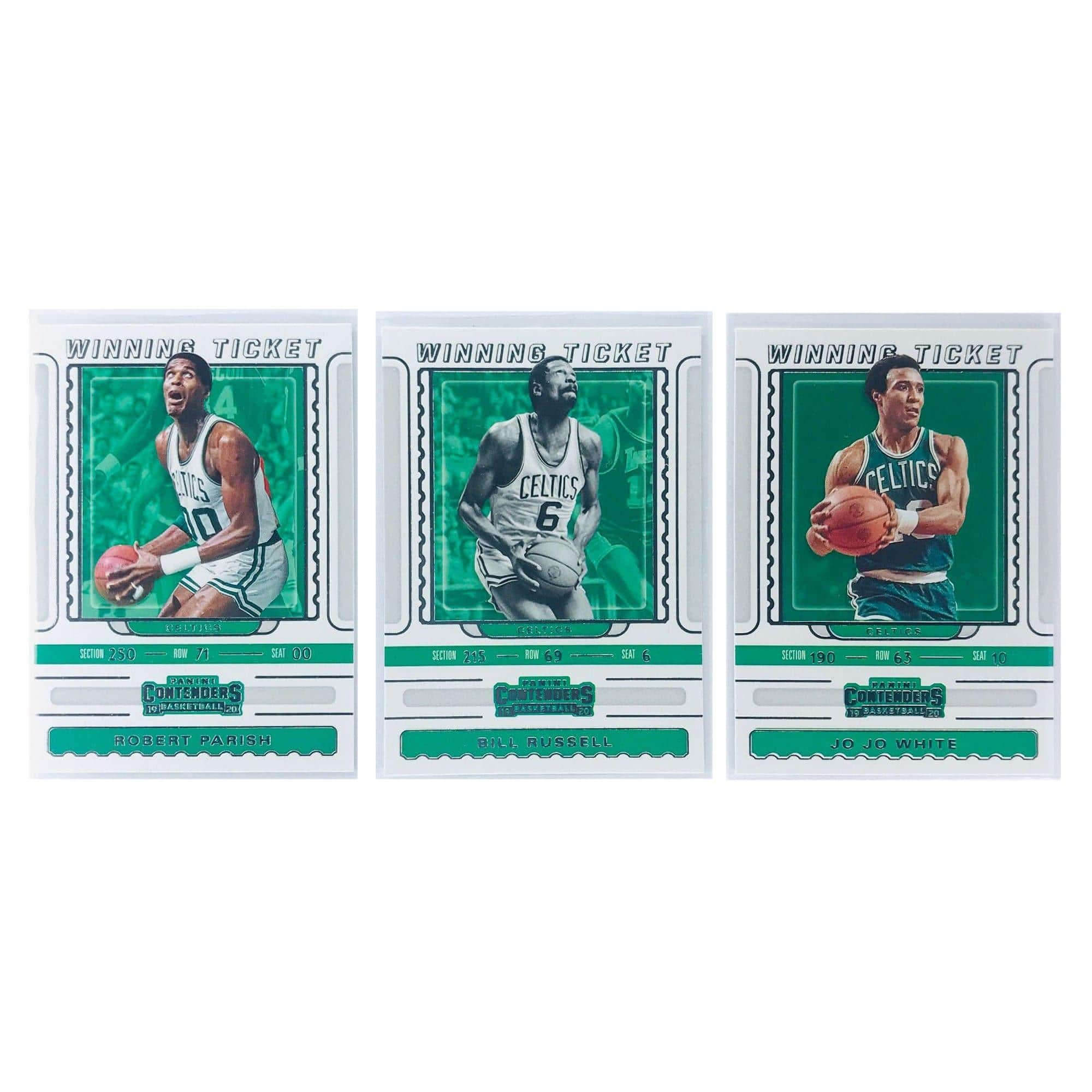 Panini Cards Boston Celtics Panini NBA 3 Winning Ticket Card Set
