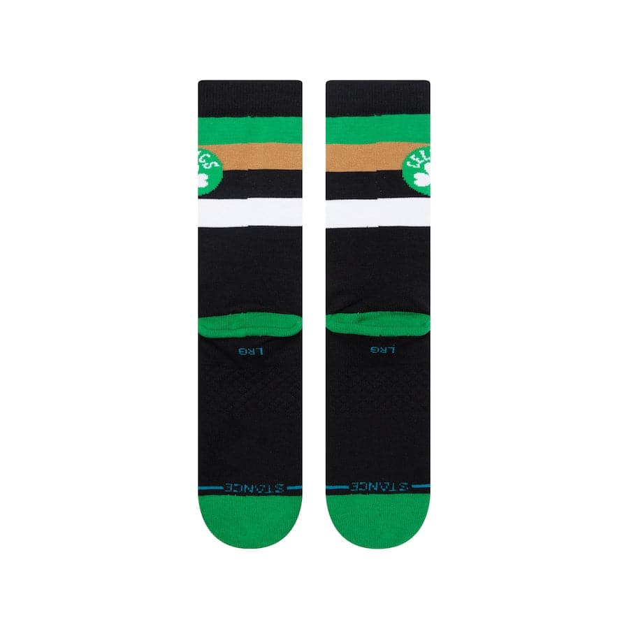 Stance Socks Large (9-12 US) Boston Celtics Stance NBA Stripe Crew Socks - Black