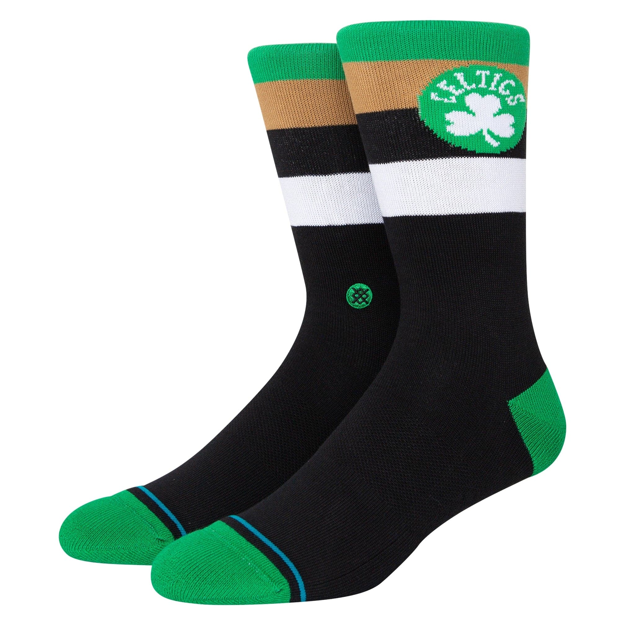 Stance Socks Large (9-12 US) Boston Celtics Stance NBA Stripe Crew Socks - Black
