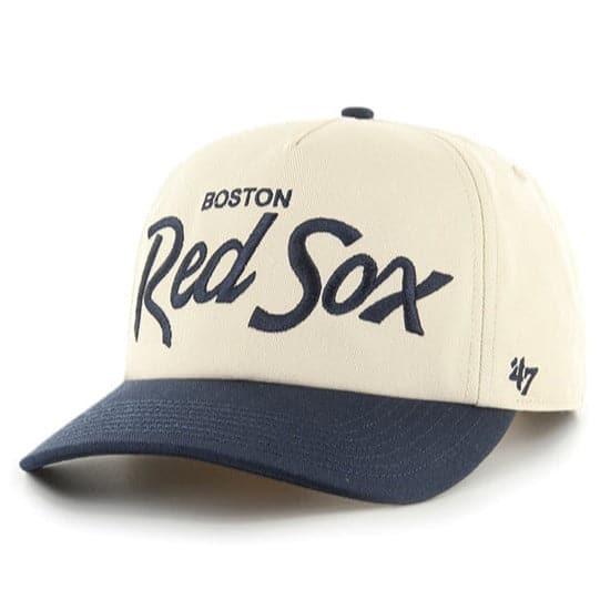 47 Brand Caps Boston Red Sox ‘47 MLB 2T Script Nantasket Pre-Curved Snapback Hat - Natural