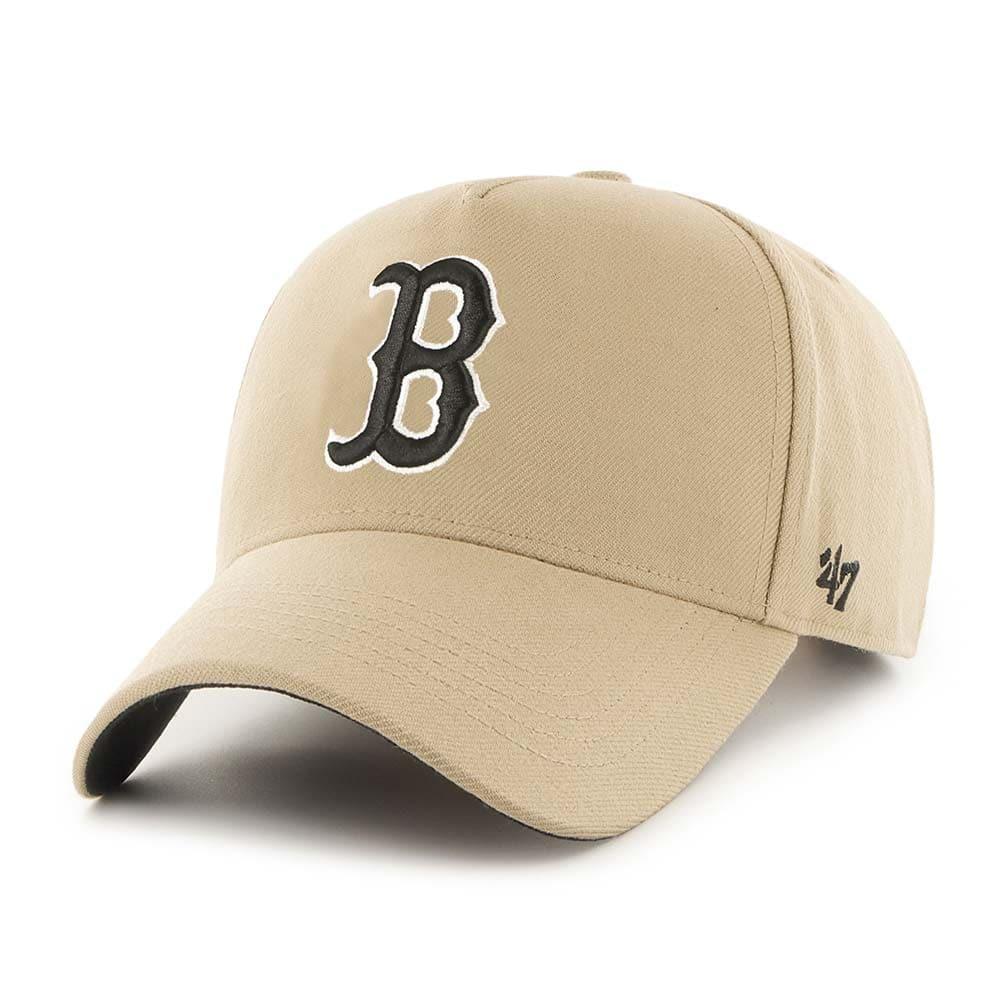 47 Brand Caps Boston Red Sox '47 MLB Black & White MVP DT Snapback Hat - Khaki
