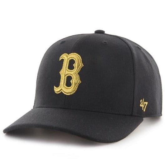 47 Brand Caps Boston Red Sox '47 MLB Metallic Cold Zone MVP DP Pre-Curved Snapback Hat - Black