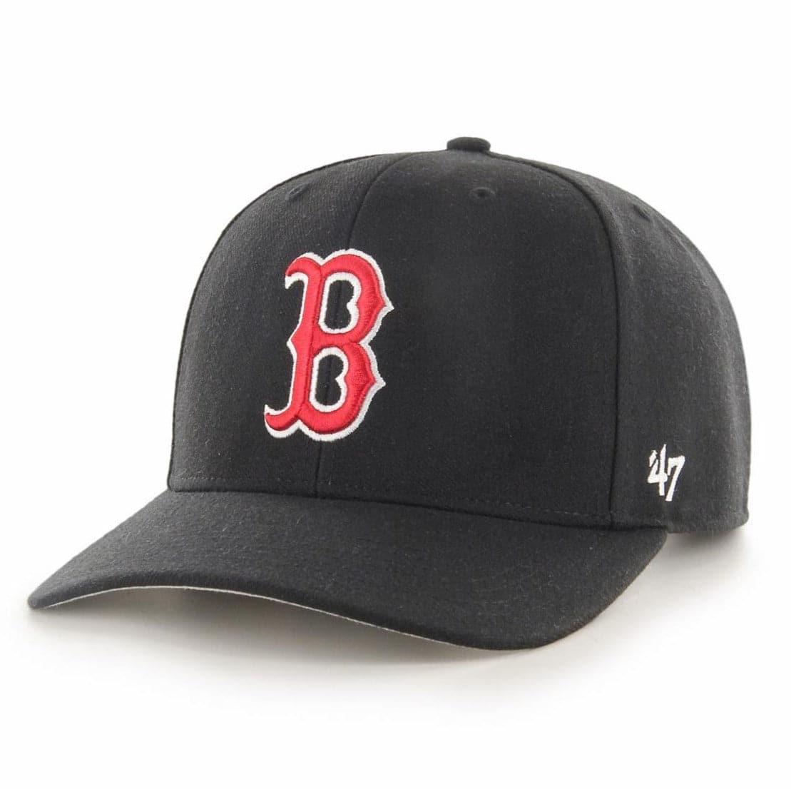 47 Brand Caps Boston Red Sox ‘47 MLB Team MVP DP Pre-Curved Snapback Hat - Black