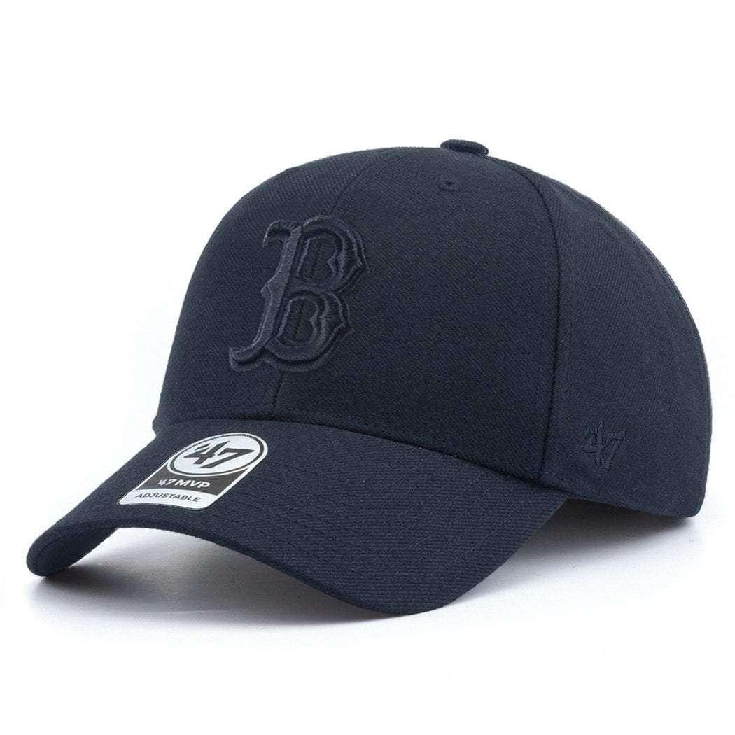 47 Brand Caps Boston Red Sox '47 MLB Tonal Logo MVP Snapback Curve Hat - Navy