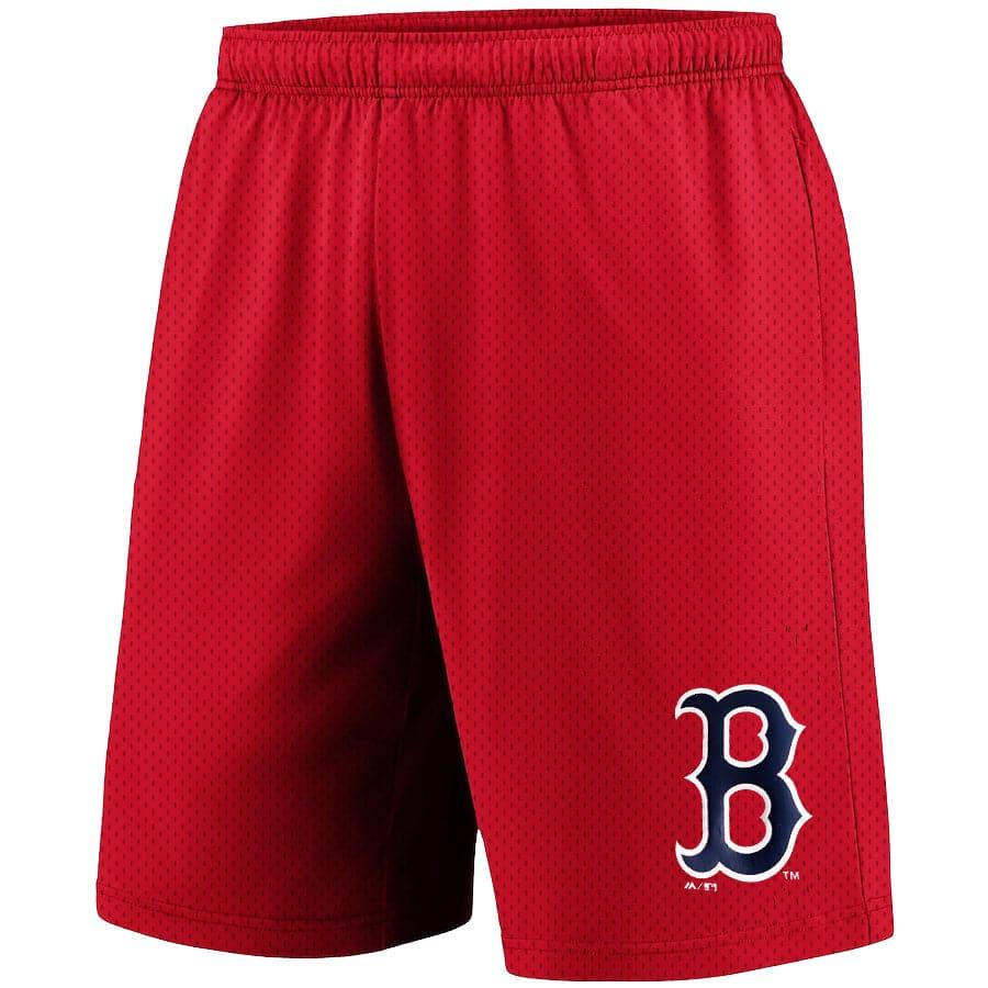 Majestic Athletic Shorts Boston Red Sox Majestic Athletic MLB Team Mesh Shorts - Red