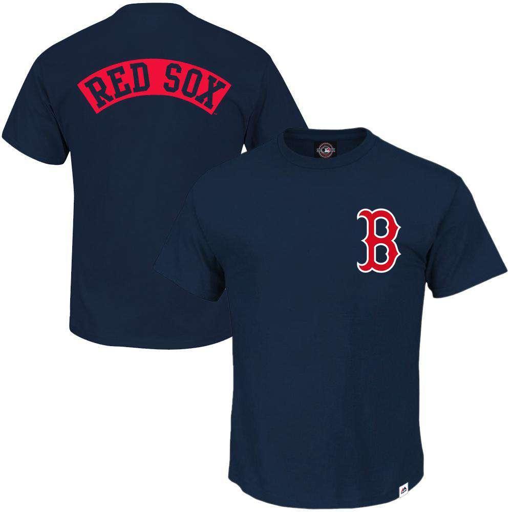 Majestic Athletic T-Shirts L Boston Red Sox Majestic MLB Finter T-Shirt - Navy