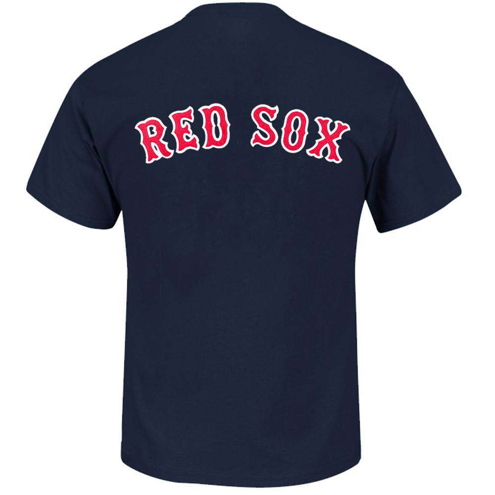 Majestic Athletic T-Shirts Boston Red Sox Majestic MLB Gamily Logo T-Shirt - Navy