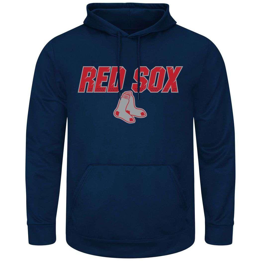 Majestic Athletic Jumpers S Boston Red Sox Majestic MLB High Energy Performance Hoodie Jumper - Navy