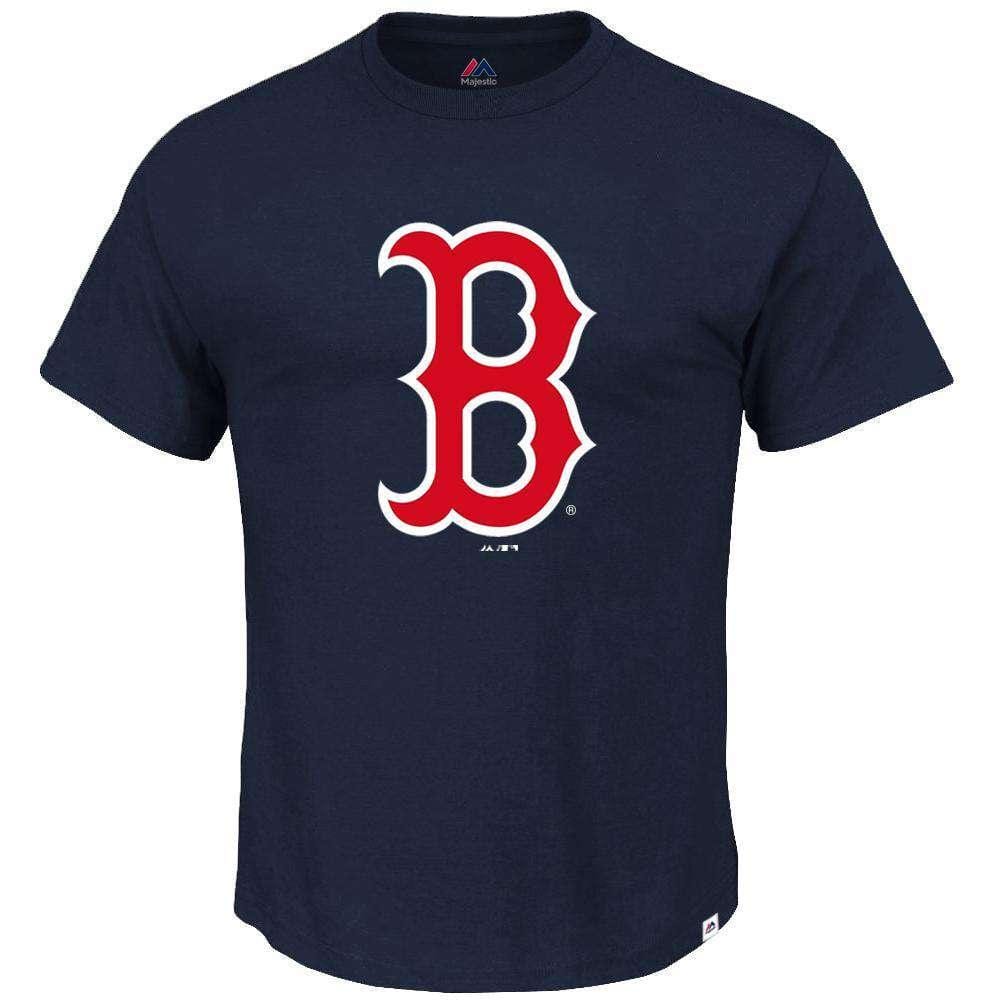 Majestic Athletic T-Shirts Boston Red Sox Majestic MLB Precision Play T-Shirt - Navy