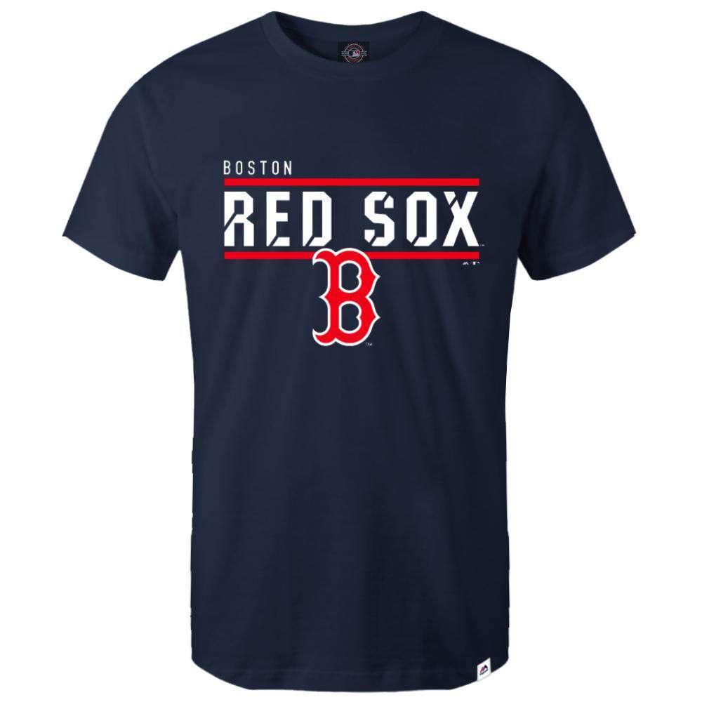Majestic Athletic T-Shirts Boston Red Sox Majestic MLB Team Flex T-Shirt - Navy