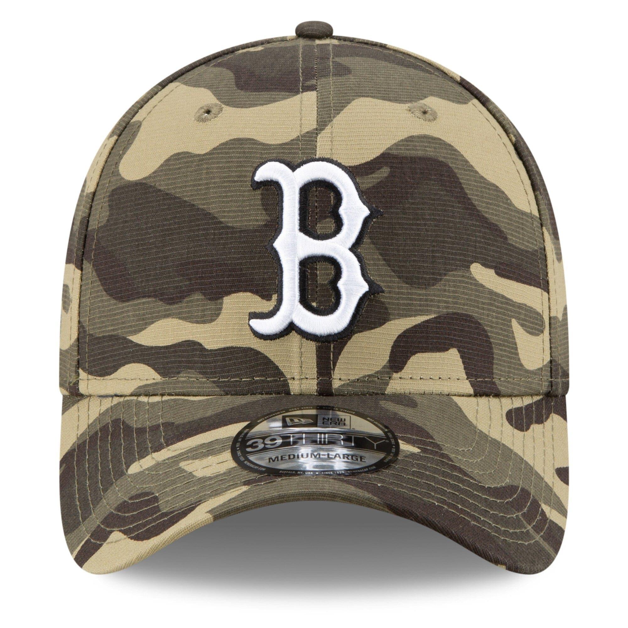 New Era Caps Boston Red Sox New Era MLB 2021 Armed Forces 39THIRTY Flex Fit Curve Hat - Camo