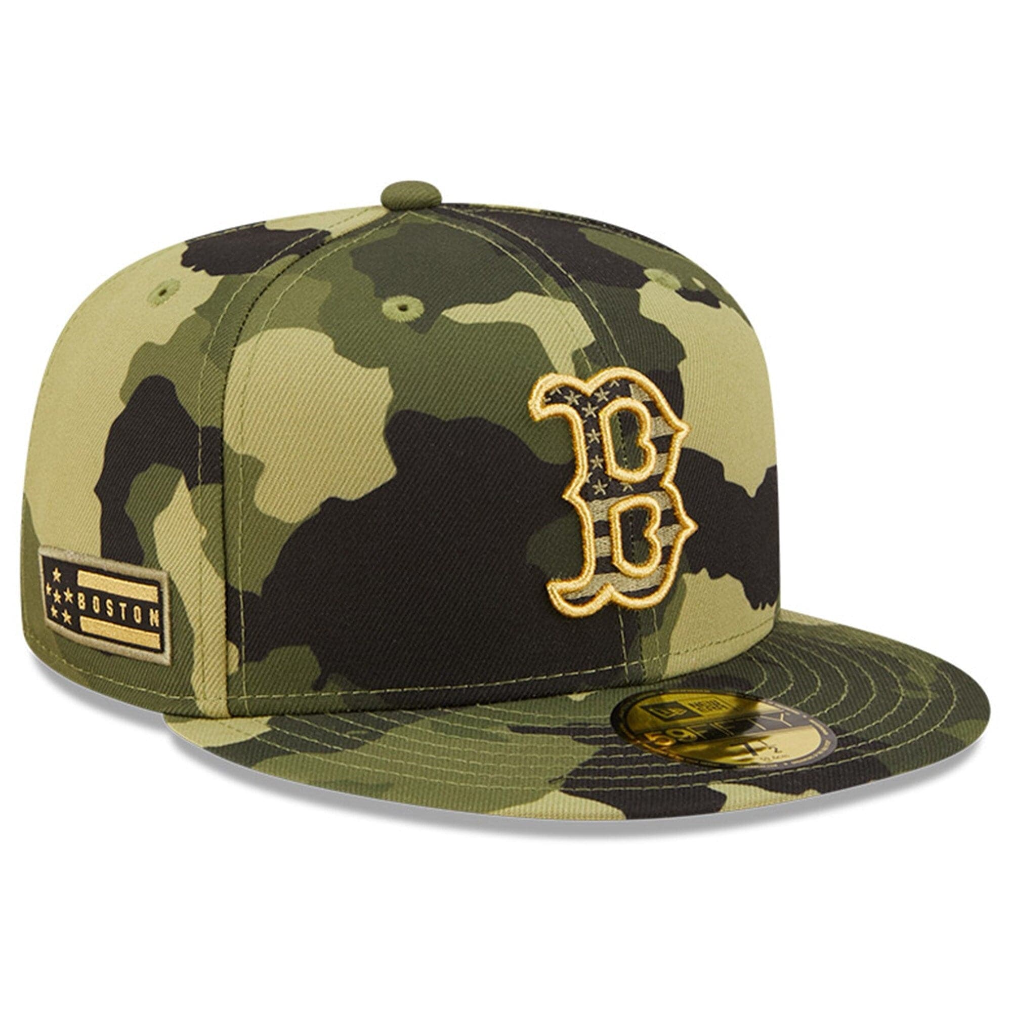 New Era Caps Boston Red Sox New Era MLB 2022 Armed Forces 59FIFTY Fitted Hat - Camo