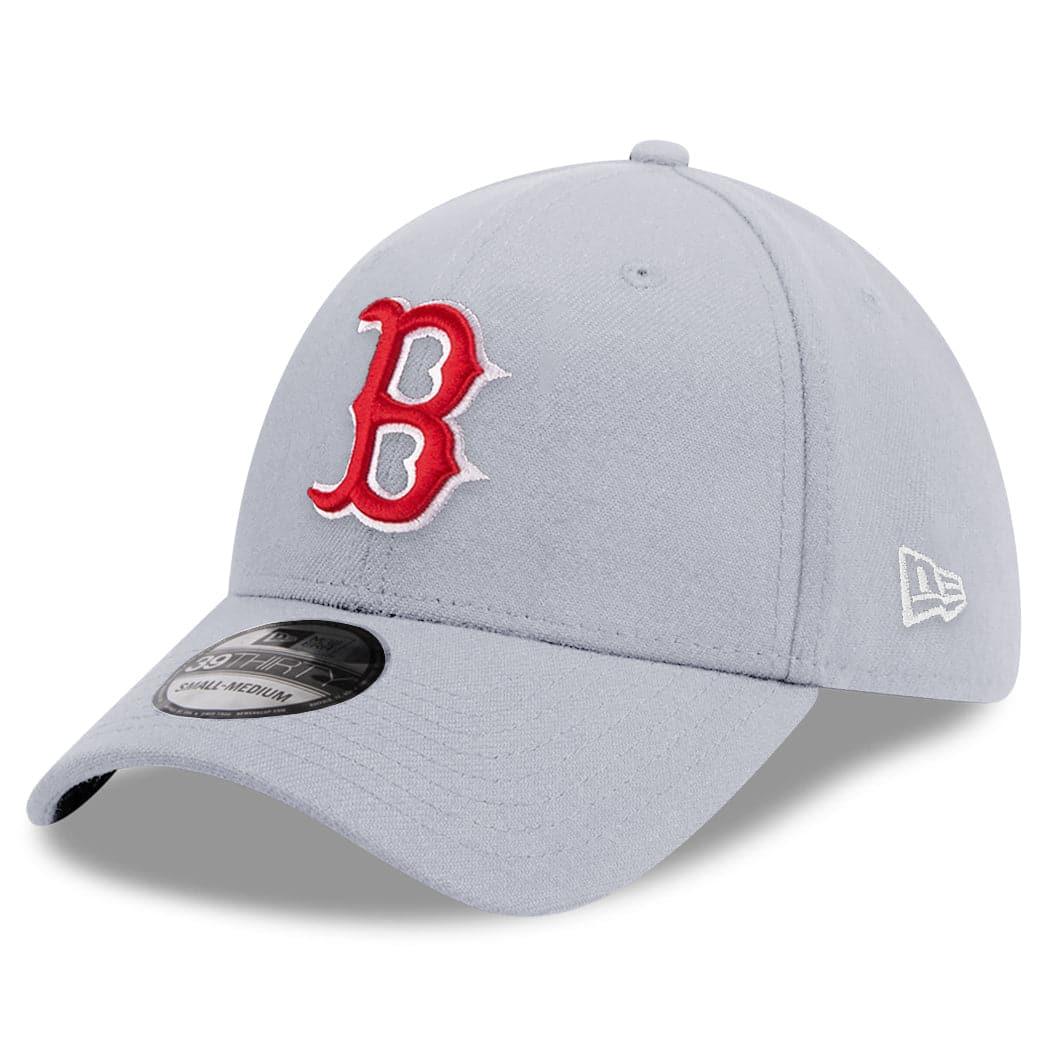 New Era Caps Boston Red Sox New Era MLB Team 39THIRTY Flex Fit Curve Hat - Grey