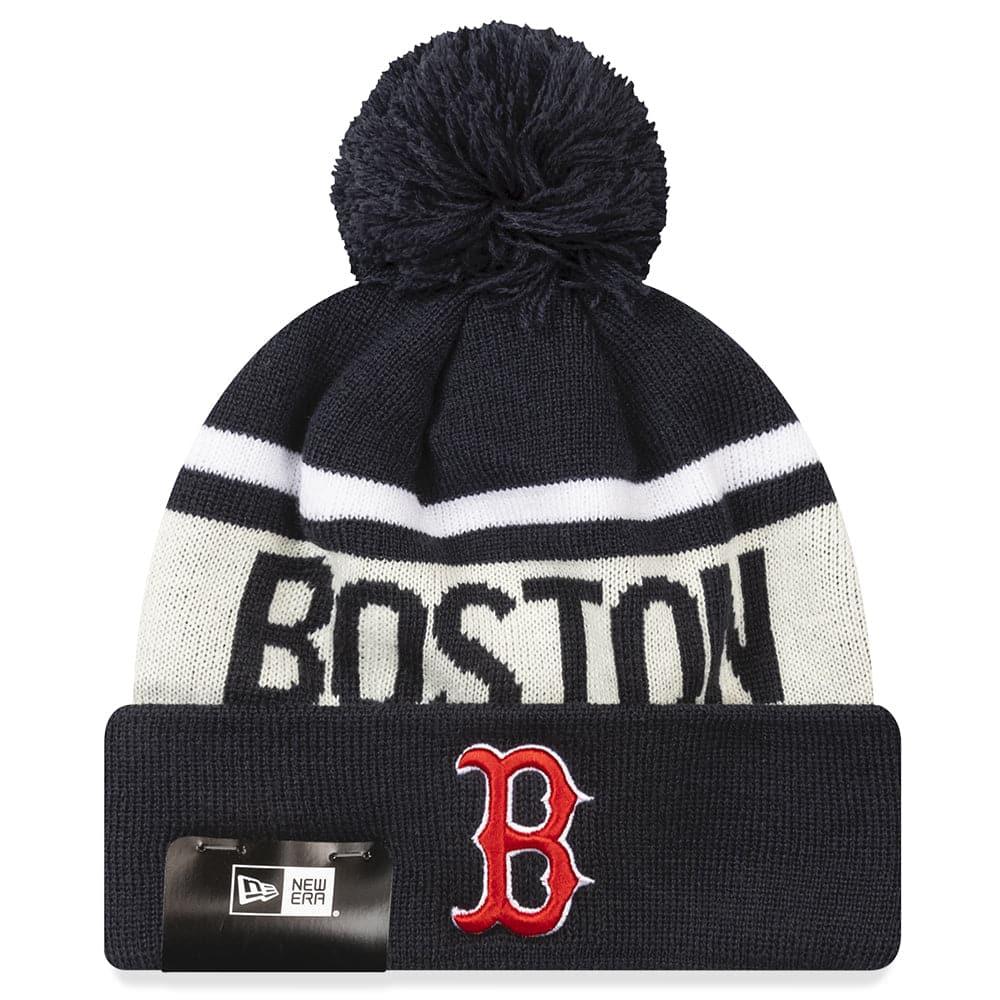 New Era Beanies Boston Red Sox New Era MLB Team Stone Stripe Knit Beanie - Navy