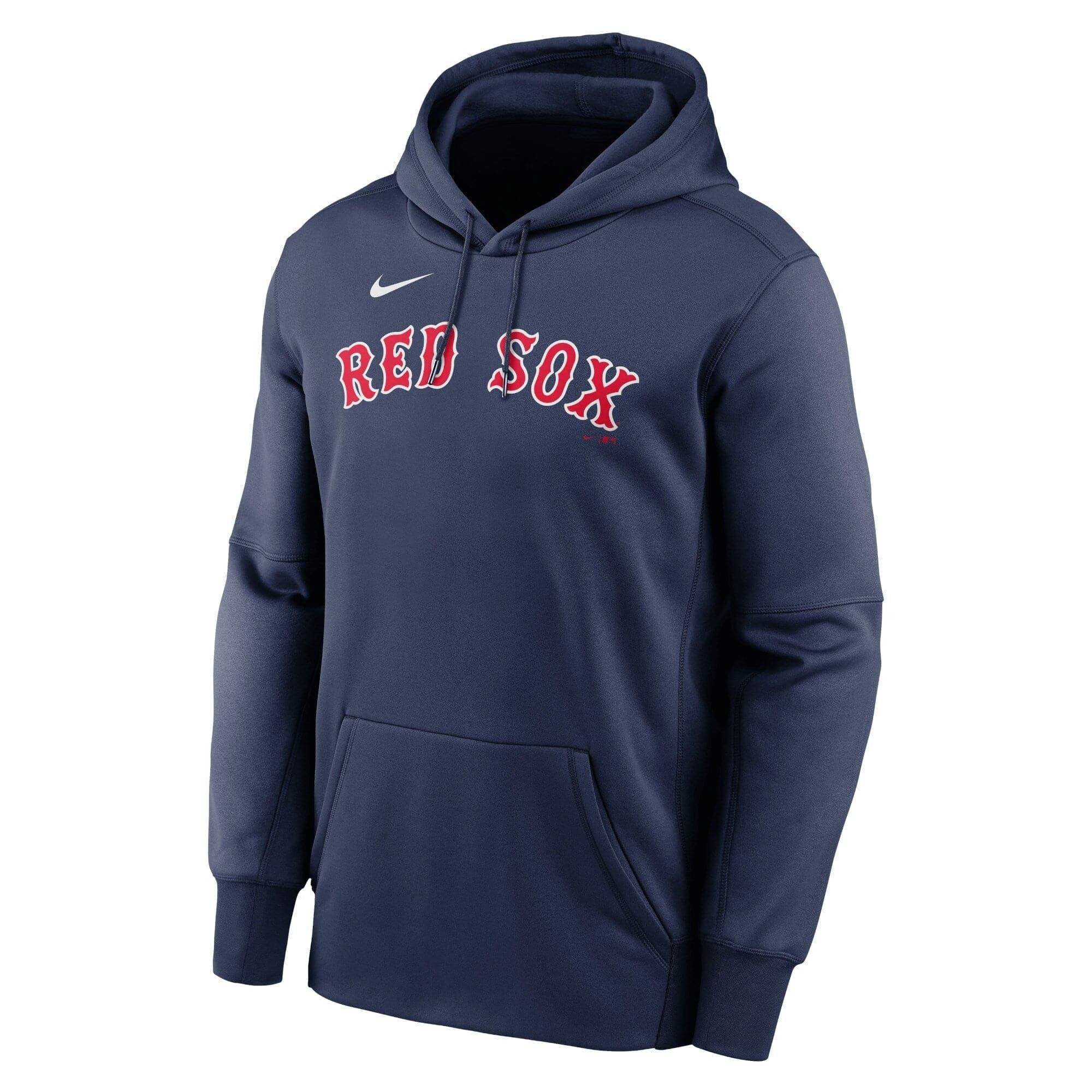 Nike Jumpers Boston Red Sox Nike MLB Wordmark Therma Performance Hoodie Jumper - Navy