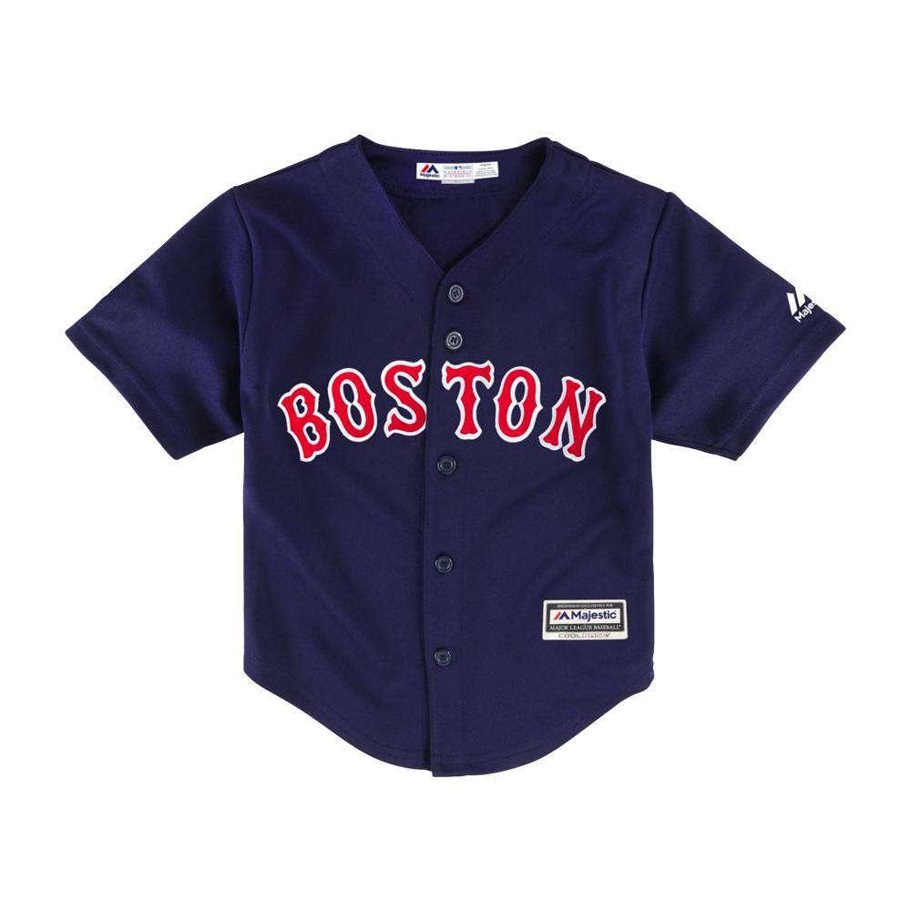 Majestic Athletic Jerseys Boys Boston Red Sox Majestic MLB Cool Base Replica Jersey - Navy