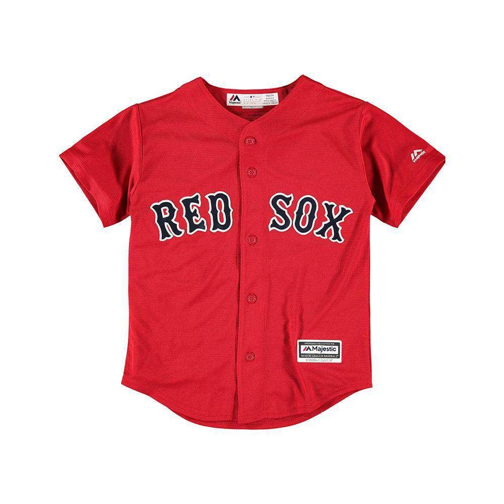 Majestic Athletic Jerseys Boys Boston Red Sox Majestic MLB Cool Base Replica Jersey - Red