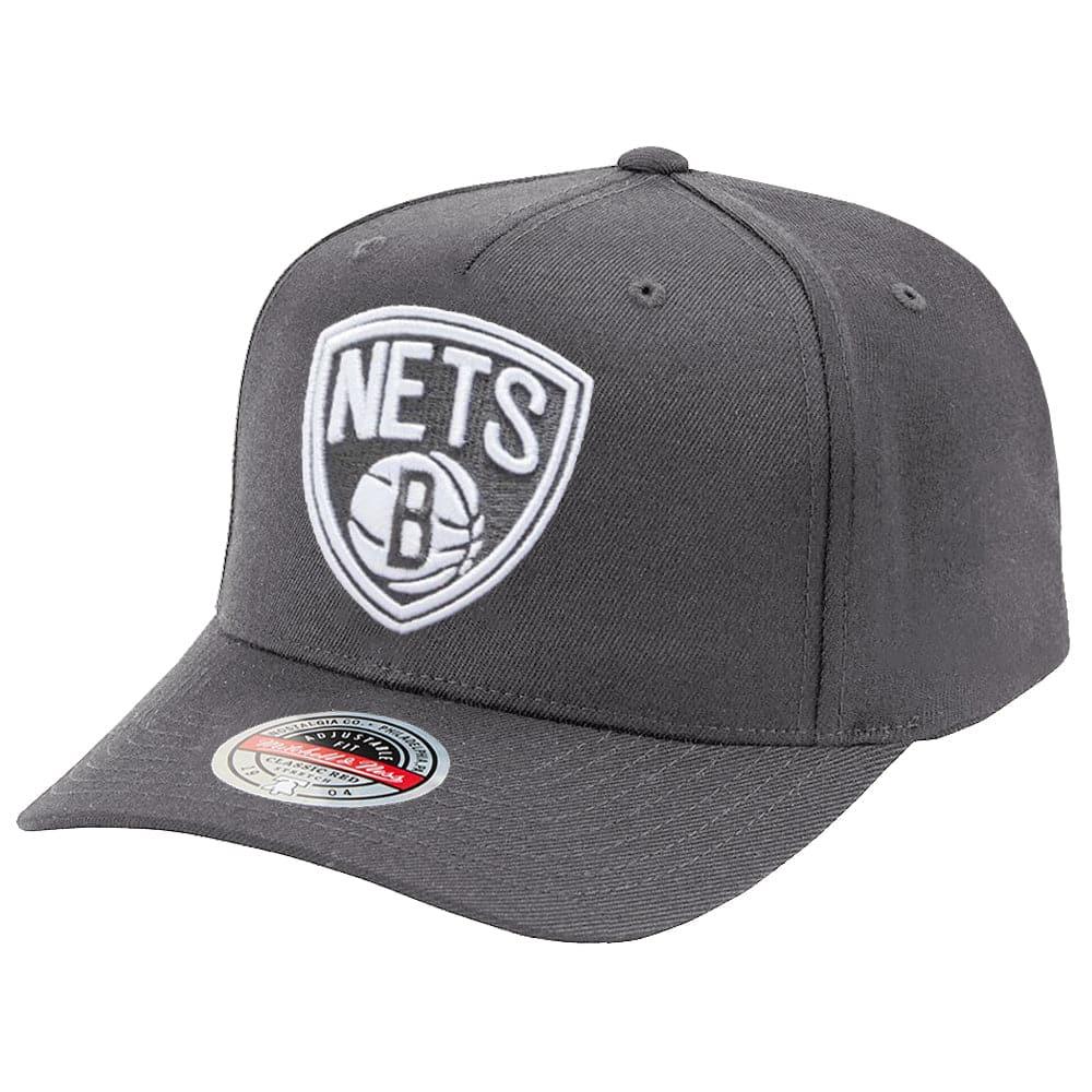 Mitchell And Ness Caps Brooklyn Nets Mitchell & Ness NBA Laguana Curve Snapback Hat - Grey
