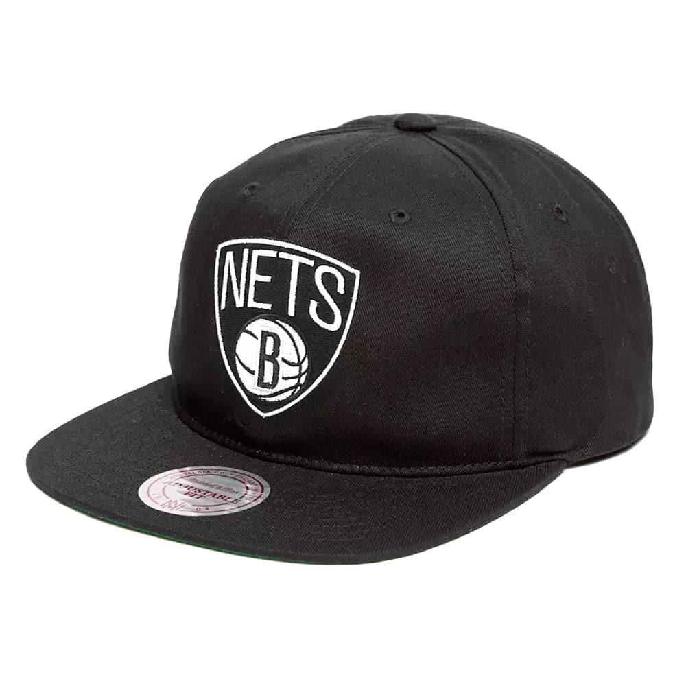 Mitchell And Ness Caps Brooklyn Nets Mitchell & Ness NBA Logo Deadstock Snapback Hat - Black
