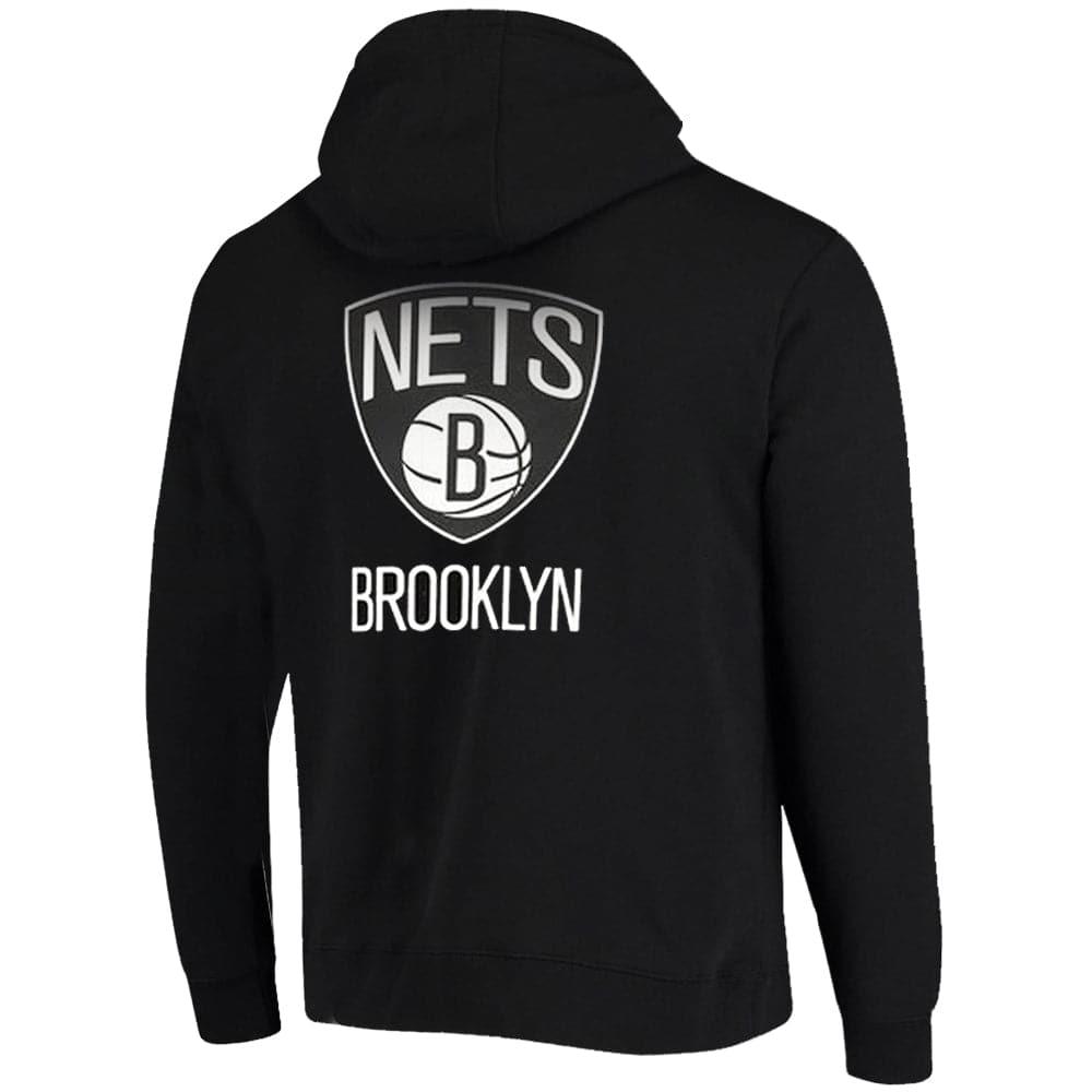 NBA Essentials Jumpers Brooklyn Nets NBA Essentials Team Flip Hoodie Jumper - Black