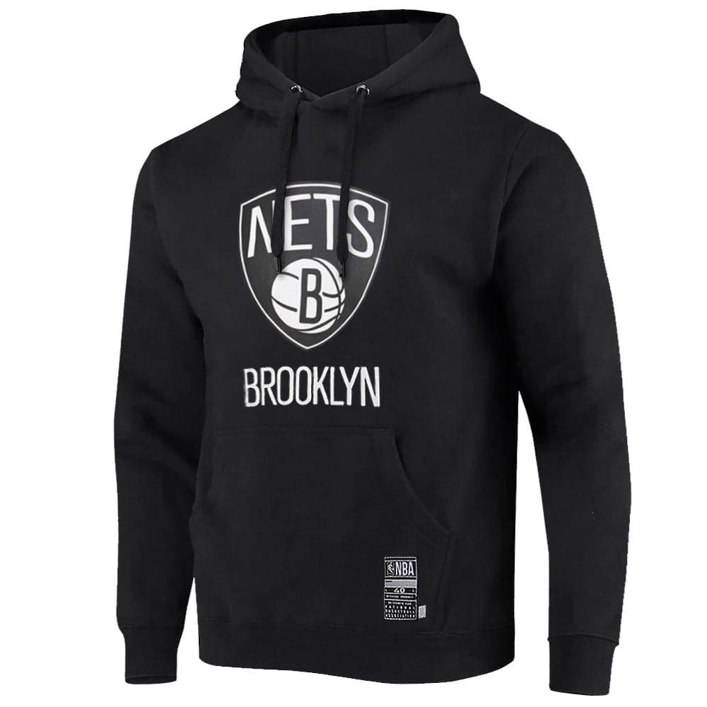 NBA Essentials Jumpers Brooklyn Nets NBA Essentials Team Logo Hoodie Jumper - Black