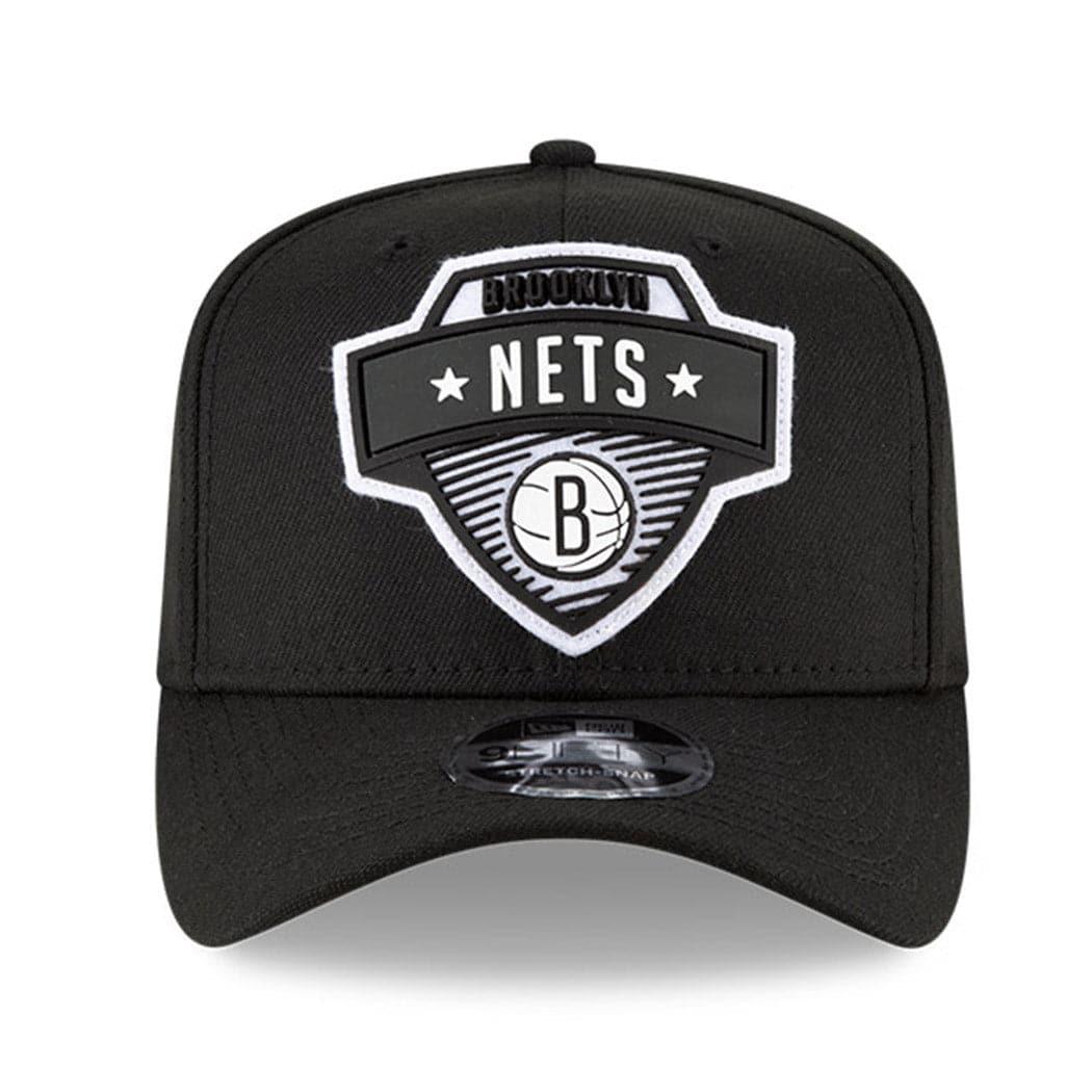 New Era Caps Brooklyn Nets New Era NBA 2020 Tip-Off 9FIFTY Stretch-Snap Curve Hat - Black