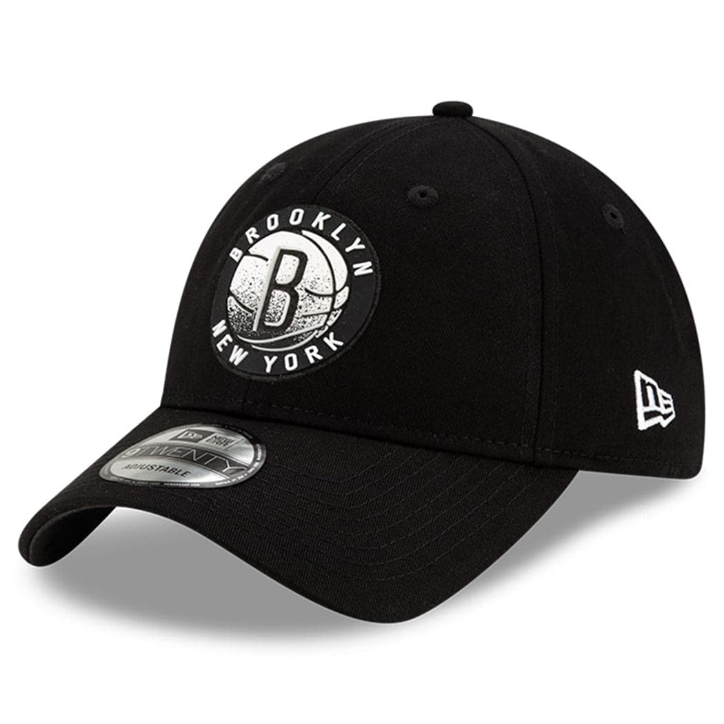 New Era Caps Brooklyn Nets New Era NBA 2021 Back Half 9TWENTY Curved Hat - Black