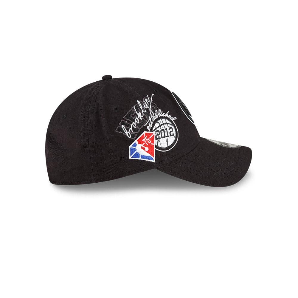 New Era Caps Brooklyn Nets New Era NBA 21-22 Back Half 9TWENTY Hat - Black