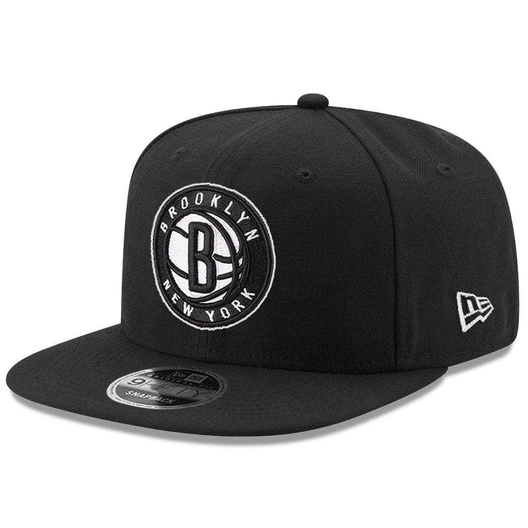 New Era Caps Brooklyn Nets New Era NBA Team Logo OF 9FIFTY Snapback Hat - Black