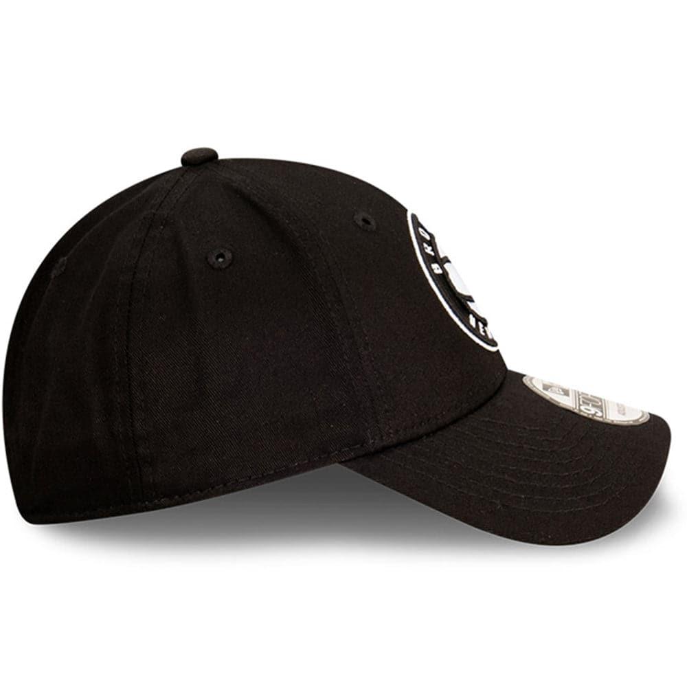 New Era Caps Brooklyn Nets New Era NBA Team Stripes 9FORTY Cloth Strap Curve Hat - Black