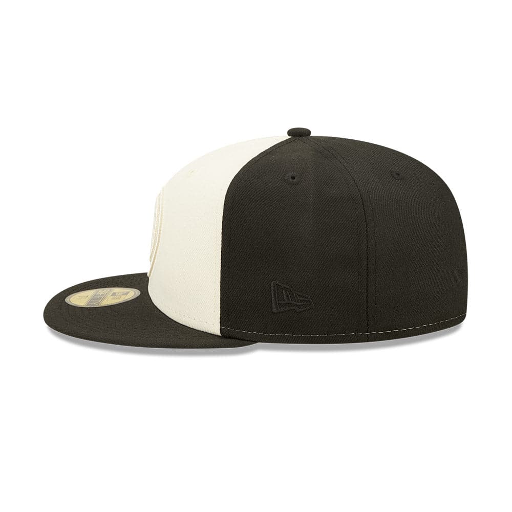 New Era Caps Brooklyn Nets New Era NBA Tonal 2-Tone 59FIFTY Fitted Hat  - Black