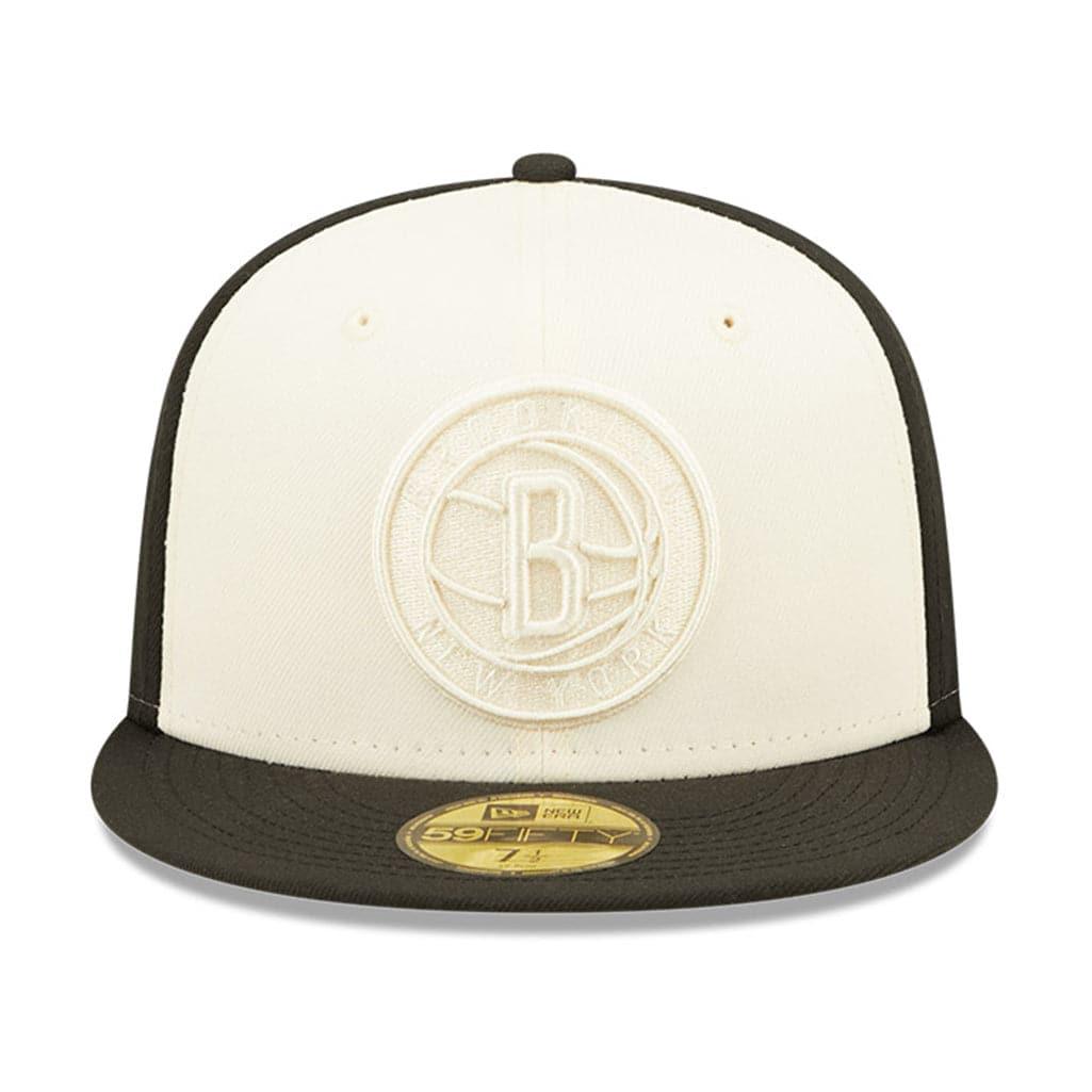 New Era Caps Brooklyn Nets New Era NBA Tonal 2-Tone 59FIFTY Fitted Hat  - Black