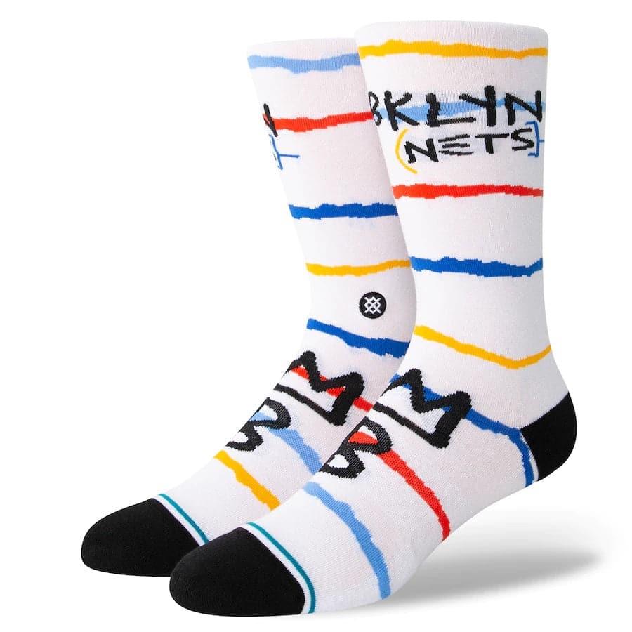 Stance Socks Large (9-12 US) Brooklyn Nets Stance NBA 22-23 City Edition Crew Socks - White