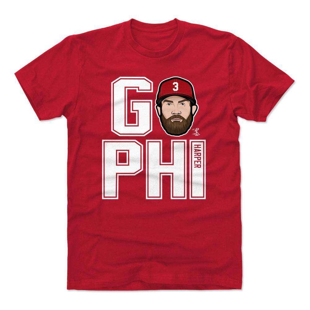 500 Level T-Shirts M Bryce Harper Philadelphia Phillies 500 Level MLB Go Phi T-Shirt - Red