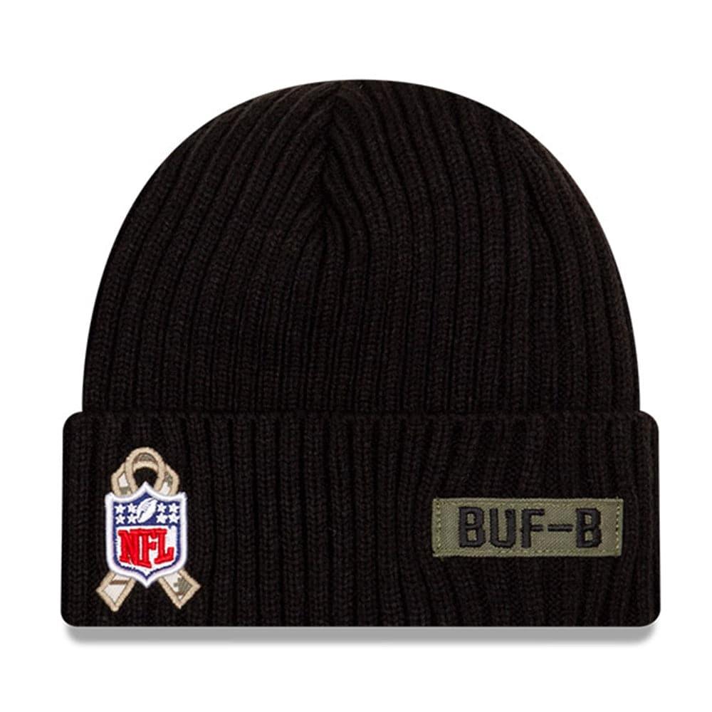 New Era Beanies Buffalo Bills New Era NFL 2020 Salute To Service Cuffed Knit Beanie - Black